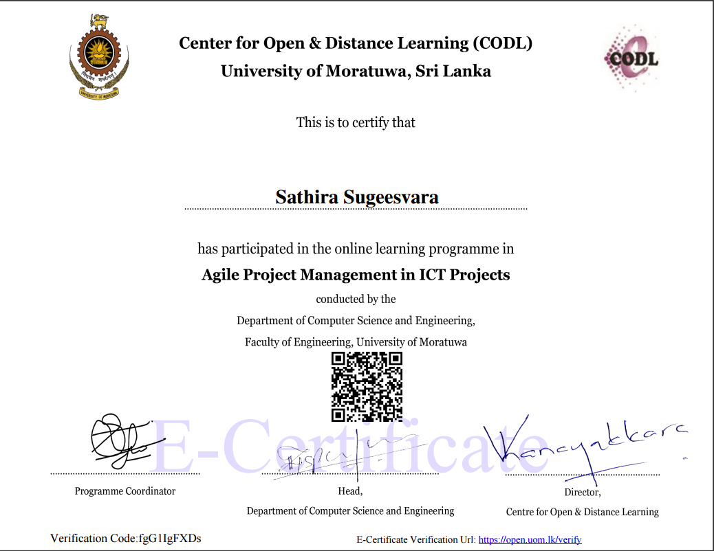 Agile Project Management Certificate